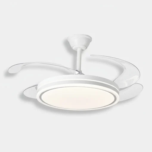 Ventilador Aspas Retractiles Moderno De Techo Luz Led 48w